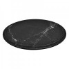 Black Marble Effect Melamine Round Platter w/ SF 285dia x 14mm